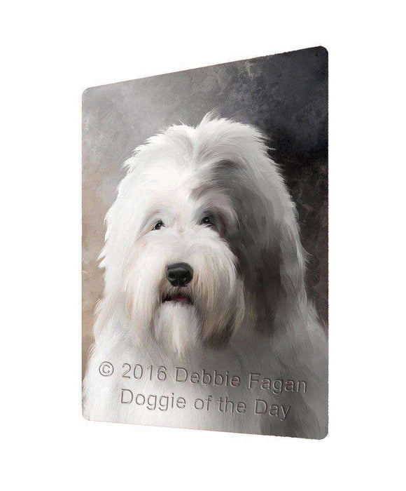 Old English Sheepdog Dog Tempered Cutting Board