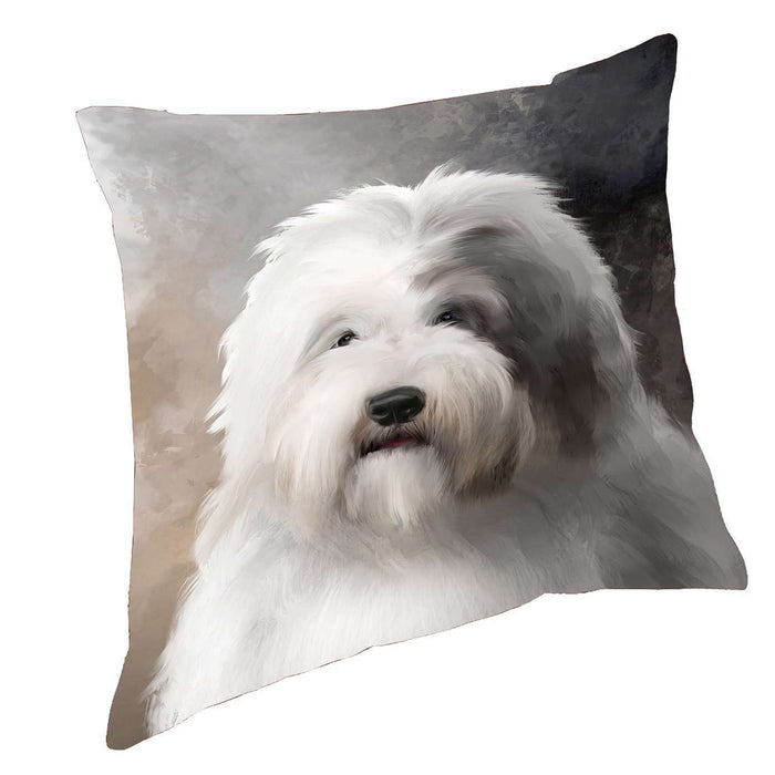 Old English Sheepdog Dog Throw Pillow