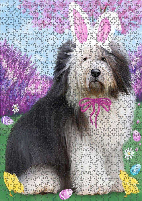 Old English Sheepdog Easter Holiday Puzzle with Photo Tin PUZL51519