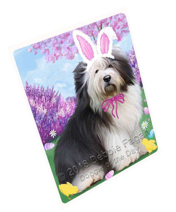 Old English Sheepdog Easter Holiday Tempered Cutting Board C51843