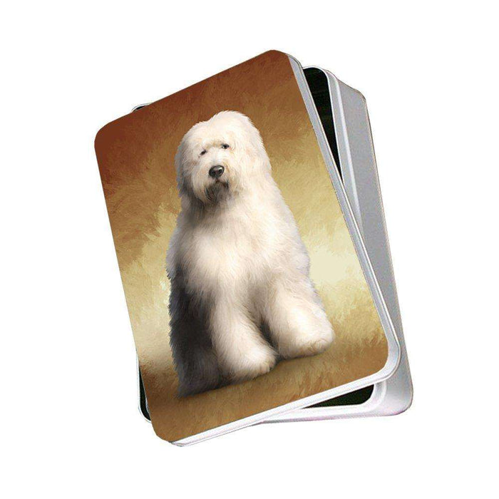 Old English Sheepdog Photo Storage Tin PITN48005