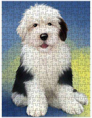 Old English Sheepdogs Dog Puzzle with Photo Tin D123