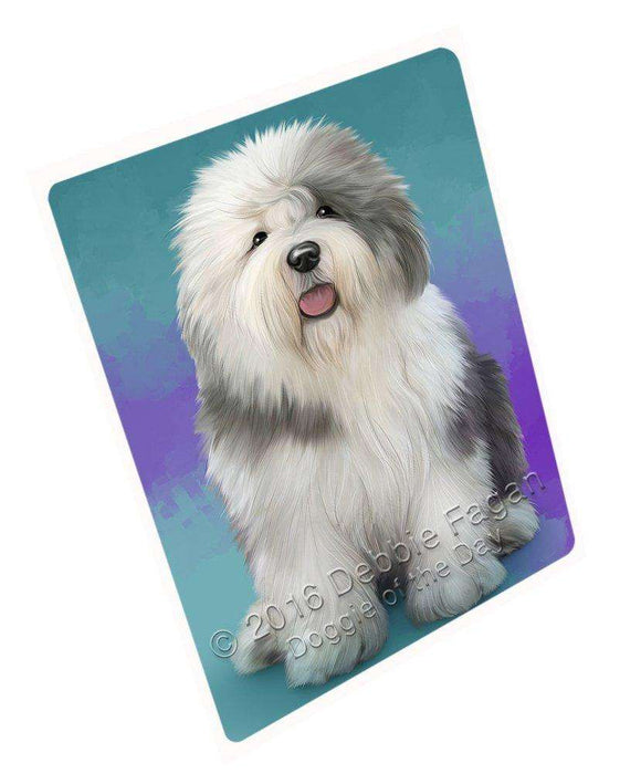 Old English Sheepdogs Dog Tempered Cutting Board CB093