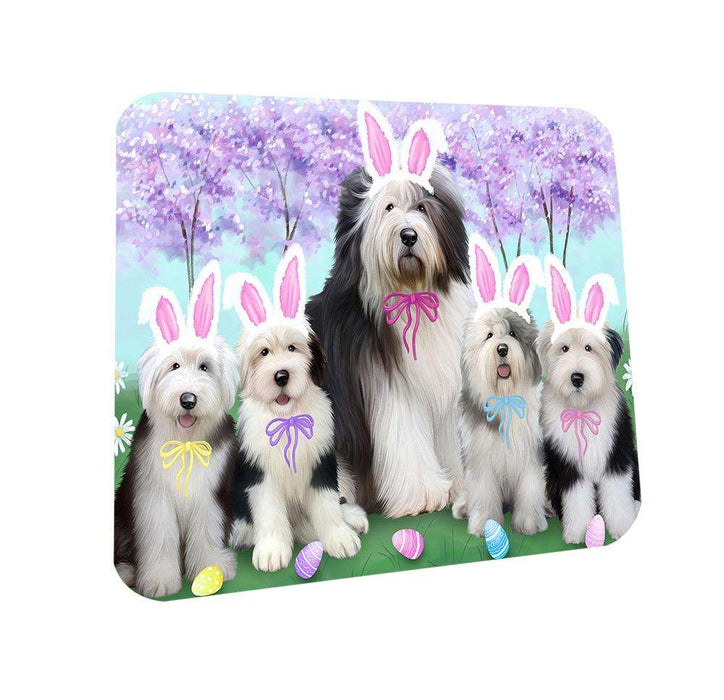 Old English Sheepdogs Easter Holiday Coasters Set of 4 CST49151