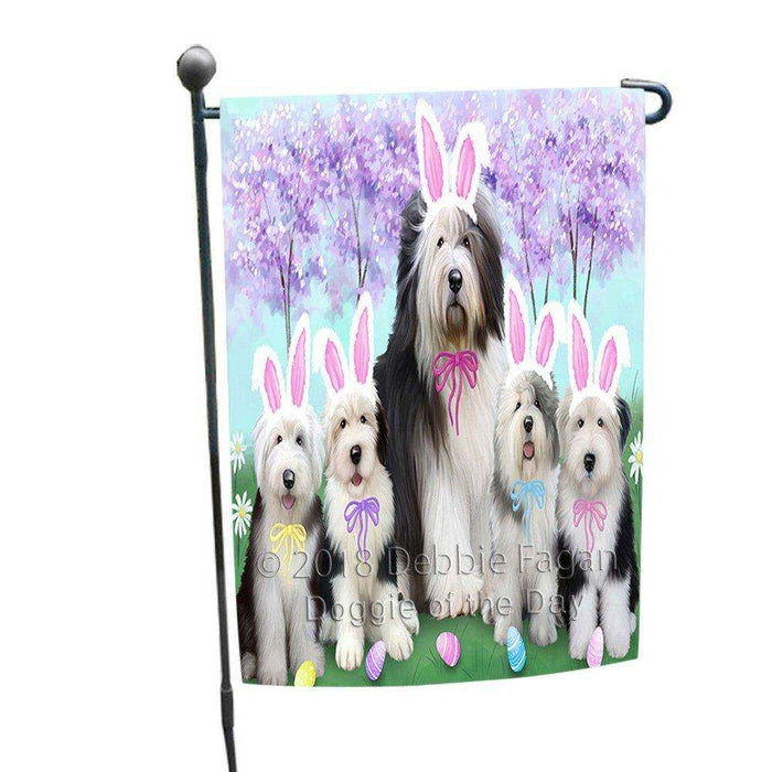 Old English Sheepdogs Easter Holiday Garden Flag GFLG49235