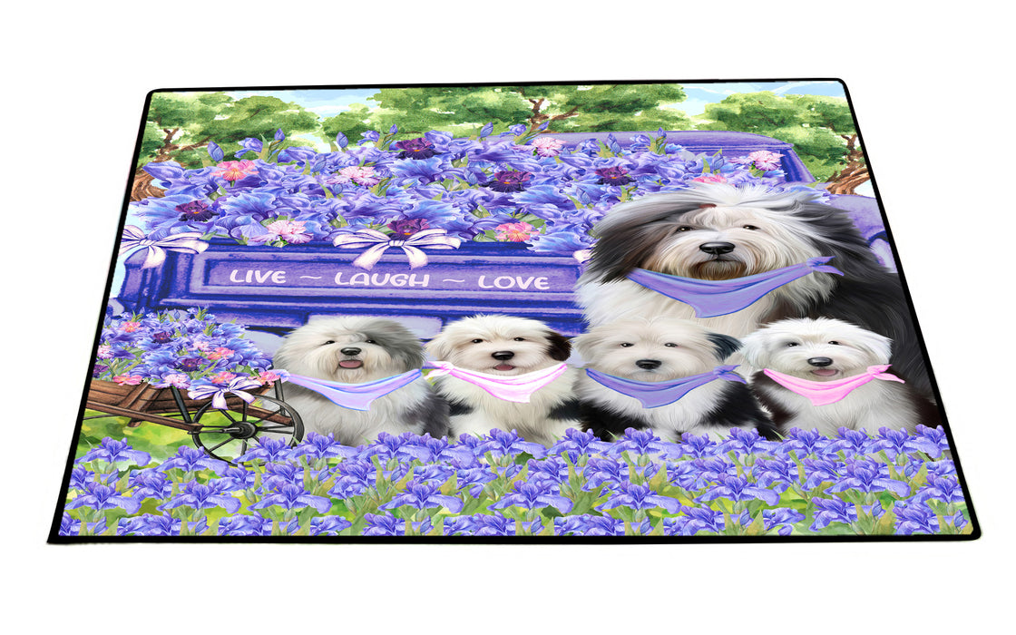 Old English Sheepdog Floor Mat: Explore a Variety of Designs, Custom, Personalized, Anti-Slip Door Mats for Indoor and Outdoor, Gift for Dog and Pet Lovers