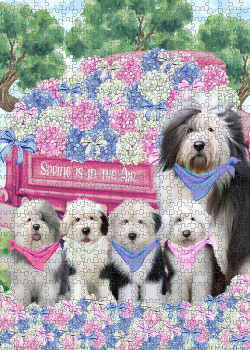 Old English Sheepdog Jigsaw Puzzle: Explore a Variety of Personalized Designs, Interlocking Puzzles Games for Adult, Custom, Dog Lover's Gifts
