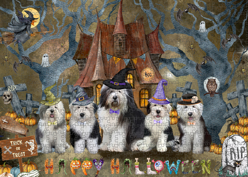 Old English Sheepdog Jigsaw Puzzle: Interlocking Puzzles Games for Adult, Explore a Variety of Custom Designs, Personalized, Pet and Dog Lovers Gift