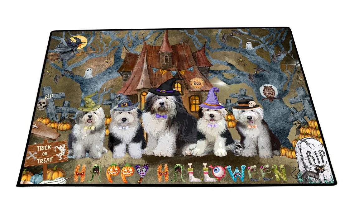 Old English Sheepdog Floor Mats: Explore a Variety of Designs, Personalized, Custom, Halloween Anti-Slip Doormat for Indoor and Outdoor, Dog Gift for Pet Lovers