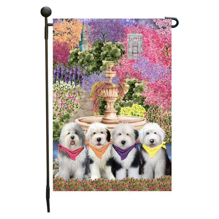 Old English Sheepdogs Garden Flag: Explore a Variety of Designs, Weather Resistant, Double-Sided, Custom, Personalized, Outside Garden Yard Decor, Flags for Dog and Pet Lovers