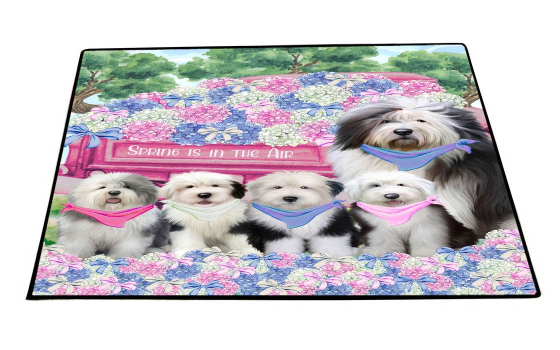 Old English Sheepdog Floor Mat and Door Mats, Explore a Variety of Designs, Personalized, Anti-Slip Welcome Mat for Outdoor and Indoor, Custom Gift for Dog Lovers