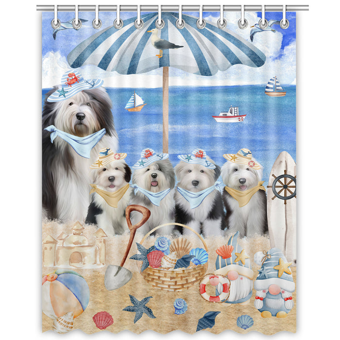 Old English Sheepdog Shower Curtain: Explore a Variety of Designs, Bathtub Curtains for Bathroom Decor with Hooks, Custom, Personalized, Dog Gift for Pet Lovers