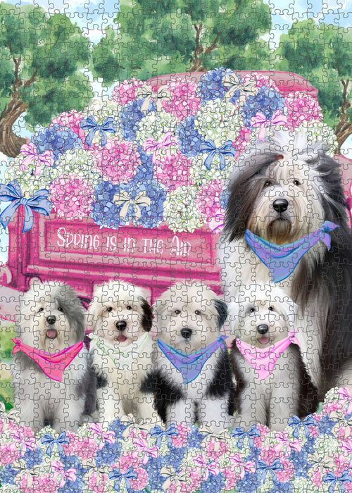 Old English Sheepdog Jigsaw Puzzle for Adult, Interlocking Puzzles Games, Personalized, Explore a Variety of Designs, Custom, Dog Gift for Pet Lovers