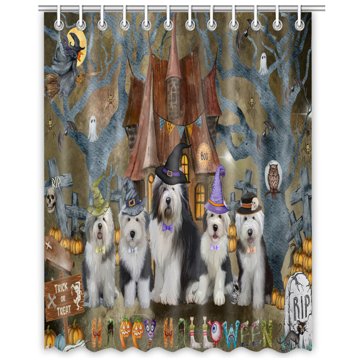 Old English Sheepdog Shower Curtain: Explore a Variety of Designs, Personalized, Custom, Waterproof Bathtub Curtains for Bathroom Decor with Hooks, Pet Gift for Dog Lovers