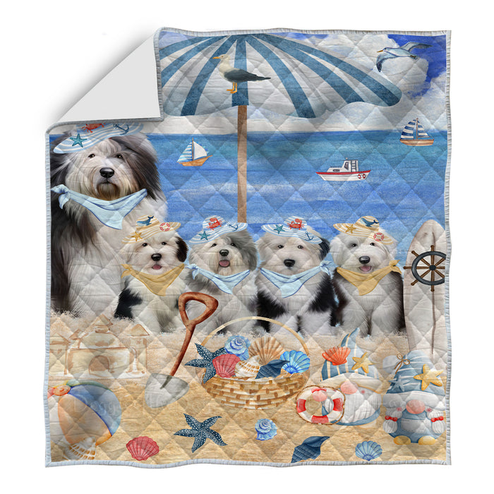 Old English Sheepdog Quilt: Explore a Variety of Designs, Halloween Bedding Coverlet Quilted, Personalized, Custom, Dog Gift for Pet Lovers