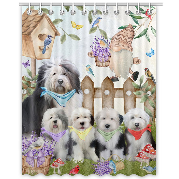 Old English Sheepdog Shower Curtain: Explore a Variety of Designs, Personalized, Custom, Waterproof Bathtub Curtains for Bathroom Decor with Hooks, Pet Gift for Dog Lovers