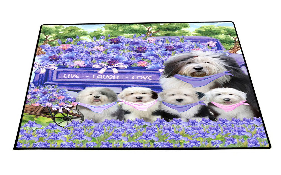 Old English Sheepdog Floor Mat, Non-Slip Door Mats for Indoor and Outdoor, Custom, Explore a Variety of Personalized Designs, Dog Gift for Pet Lovers