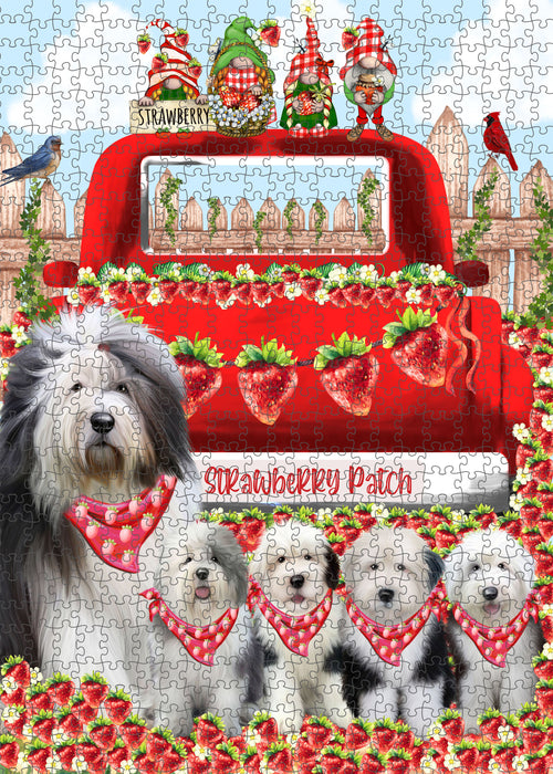 Old English Sheepdog Jigsaw Puzzle for Adult, Interlocking Puzzles Games, Personalized, Explore a Variety of Designs, Custom, Dog Gift for Pet Lovers