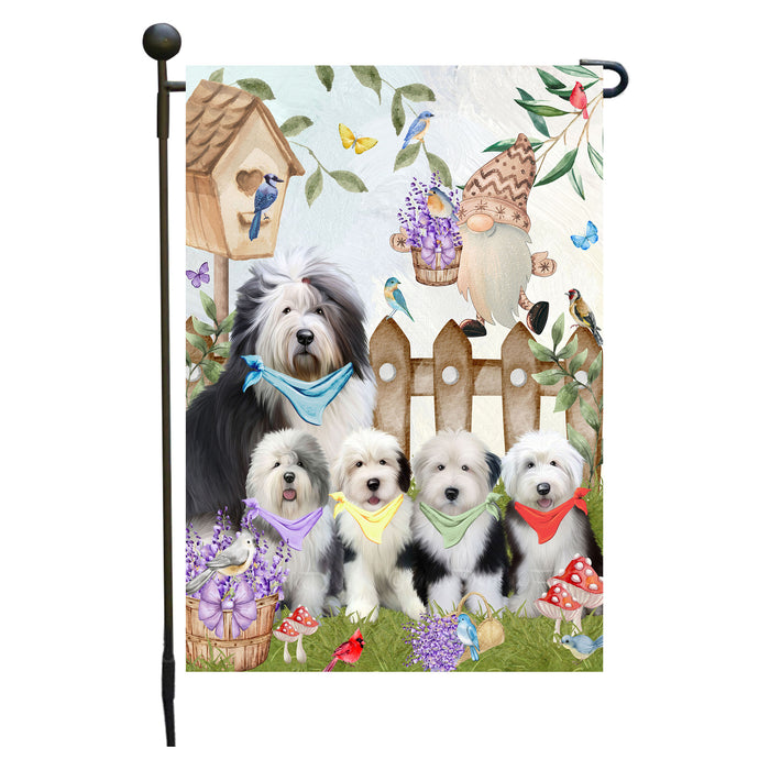 Old English Sheepdogs Garden Flag: Explore a Variety of Designs, Custom, Personalized, Weather Resistant, Double-Sided, Outdoor Garden Yard Decor for Dog and Pet Lovers