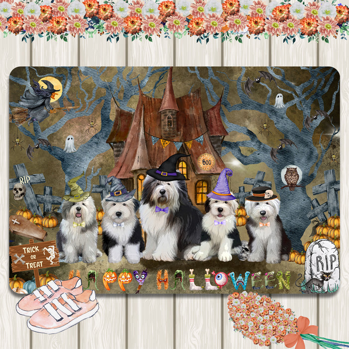 Old English Sheepdog Area Rug and Runner: Explore a Variety of Designs, Personalized, Custom, Halloween Indoor Floor Carpet Rugs for Home and Living Room, Pet Gift for Dog Lovers