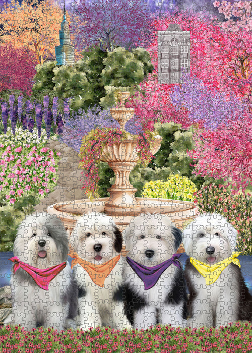 Old English Sheepdog Jigsaw Puzzle for Adult, Explore a Variety of Designs, Interlocking Puzzles Games, Custom and Personalized, Gift for Dog and Pet Lovers
