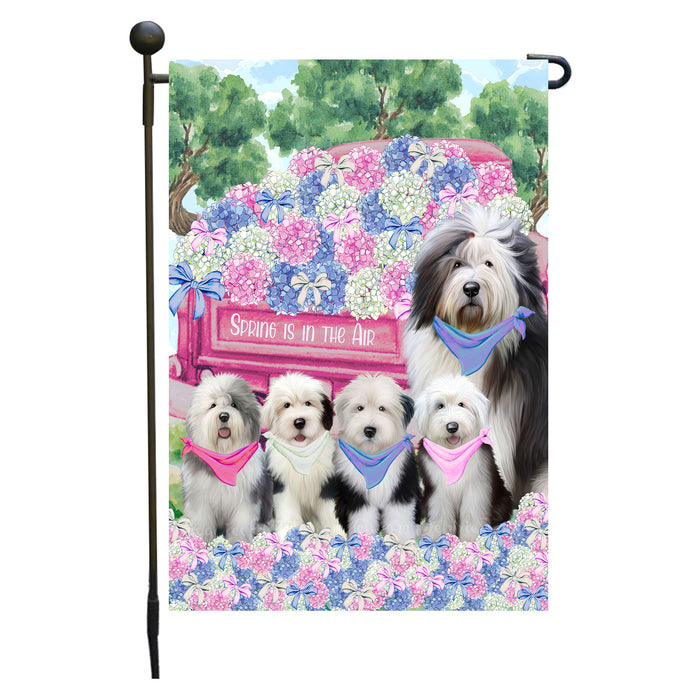 Old English Sheepdogs Garden Flag: Explore a Variety of Personalized Designs, Double-Sided, Weather Resistant, Custom, Outdoor Garden Yard Decor for Dog and Pet Lovers
