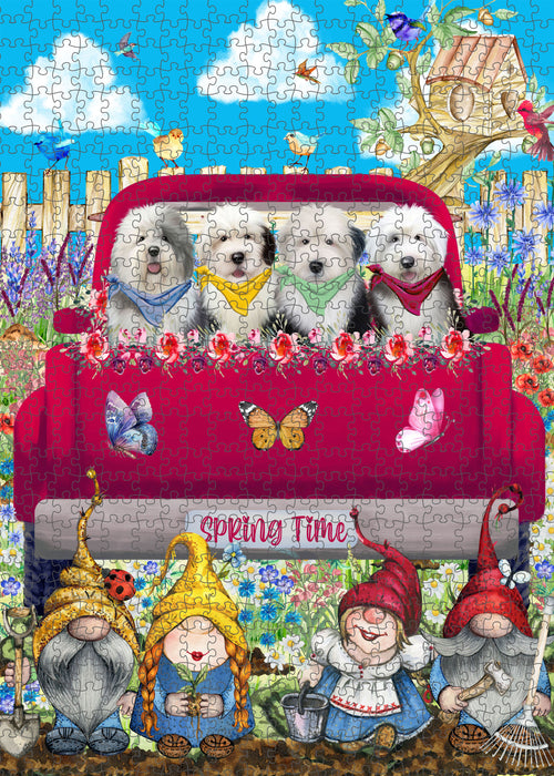 Old English Sheepdog Jigsaw Puzzle for Adult, Explore a Variety of Designs, Interlocking Puzzles Games, Custom and Personalized, Gift for Dog and Pet Lovers