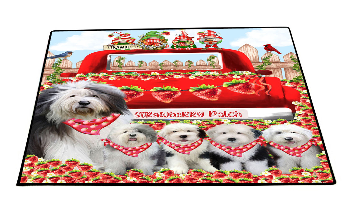 Old English Sheepdog Floor Mat and Door Mats, Explore a Variety of Designs, Personalized, Anti-Slip Welcome Mat for Outdoor and Indoor, Custom Gift for Dog Lovers