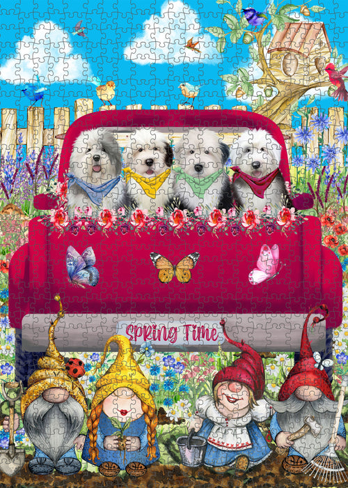 Old English Sheepdog Jigsaw Puzzle for Adult, Interlocking Puzzles Games, Personalized, Explore a Variety of Designs, Custom, Dog Gift for Pet Lovers