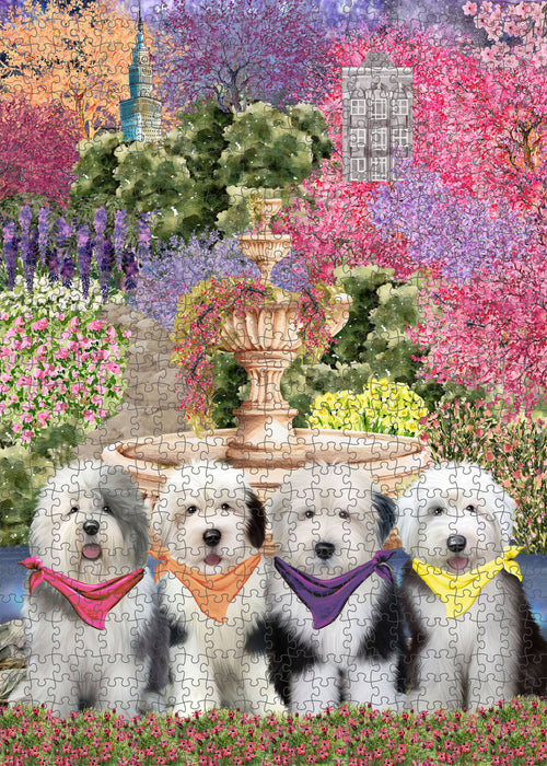 Old English Sheepdog Jigsaw Puzzle for Adult, Interlocking Puzzles Games, Personalized, Explore a Variety of Designs, Custom, Dog Gift for Pet Lovers