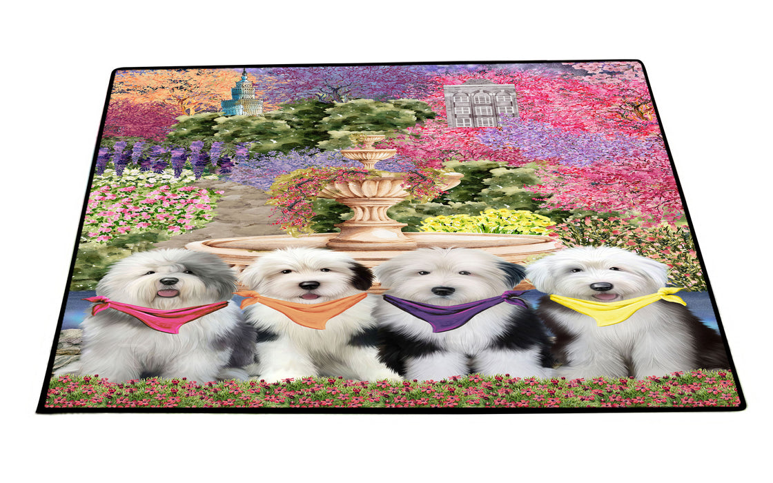Old English Sheepdog Floor Mats: Explore a Variety of Designs, Personalized, Custom, Halloween Anti-Slip Doormat for Indoor and Outdoor, Dog Gift for Pet Lovers