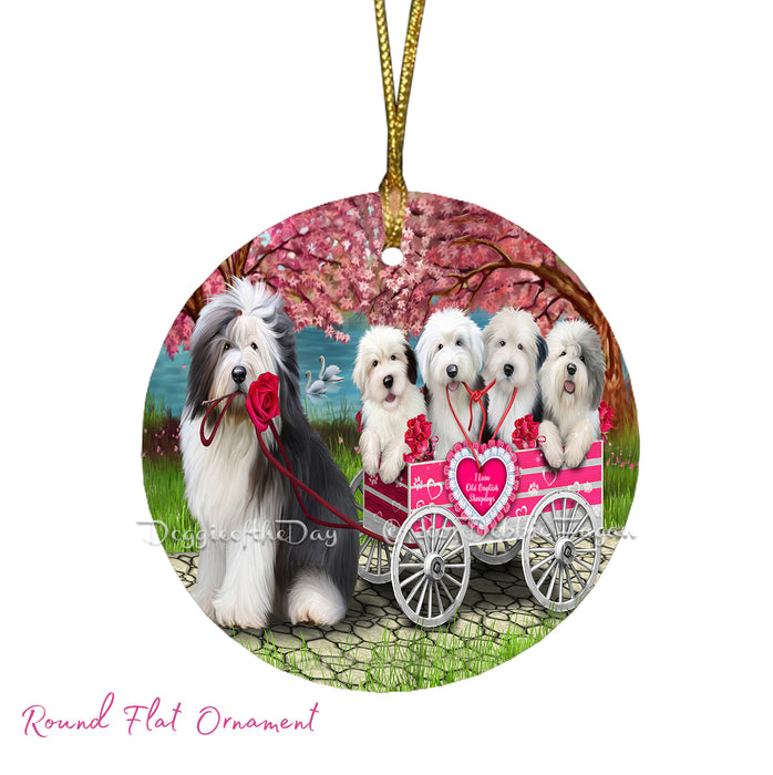 Mother's Day Gift Basket Old English Sheepdogs Blanket, Pillow, Coasters, Magnet, Coffee Mug and Ornament
