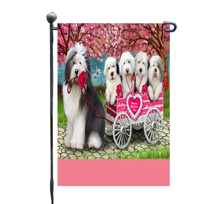 Personalized I Love Old English Sheepdogs in a Cart Custom Garden Flags GFLG-DOTD-A62170