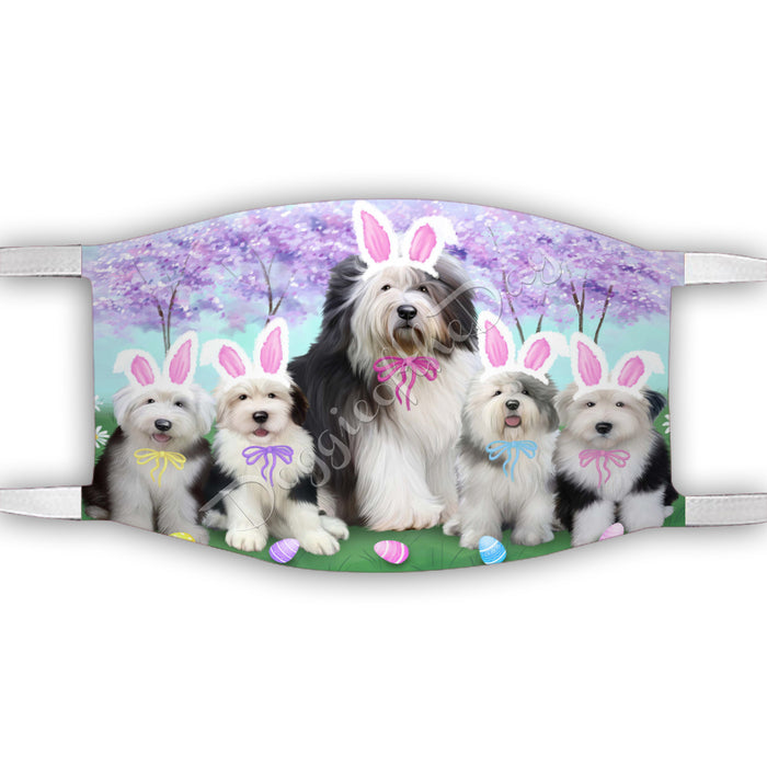 Easter Holiday Old English Sheepdogs Face Mask FM49619