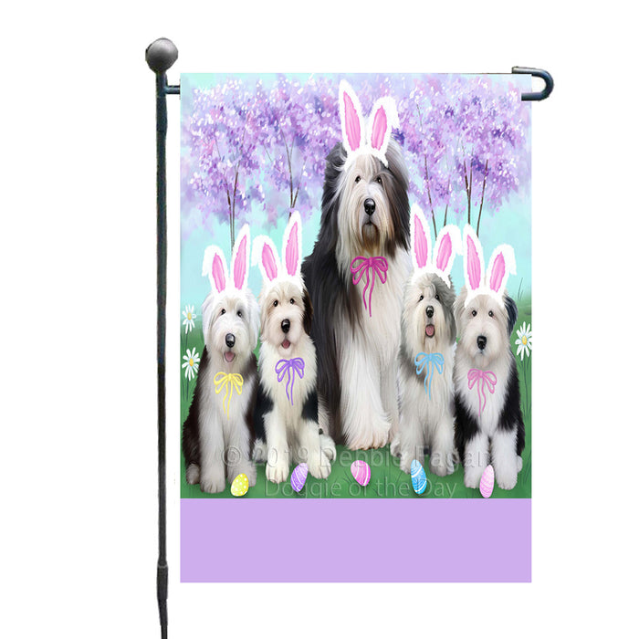 Personalized Easter Holiday Old English Sheepdogs Custom Garden Flags GFLG-DOTD-A58931