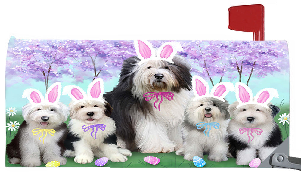 Easter Holidays Old English Sheepdogs Magnetic Mailbox Cover MBC48406