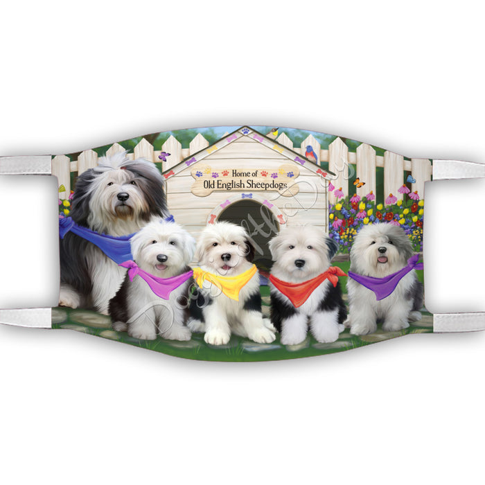 Spring Dog House Old English Sheepdogs Face Mask FM48816
