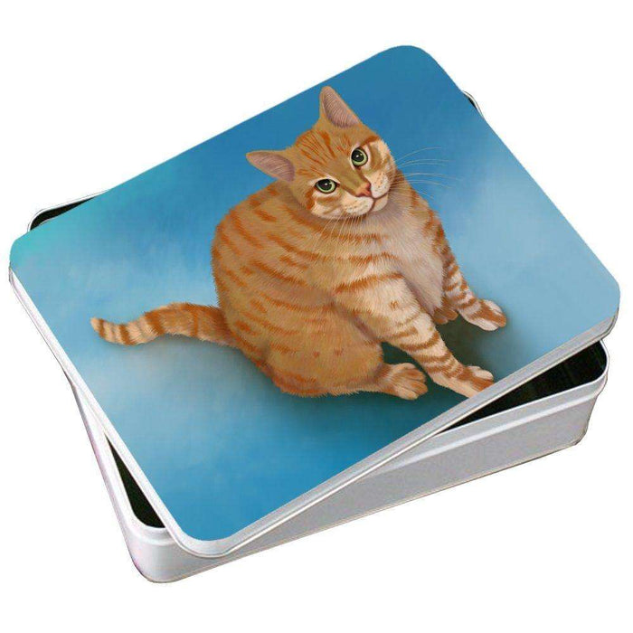 Orange Cat Photo Tin