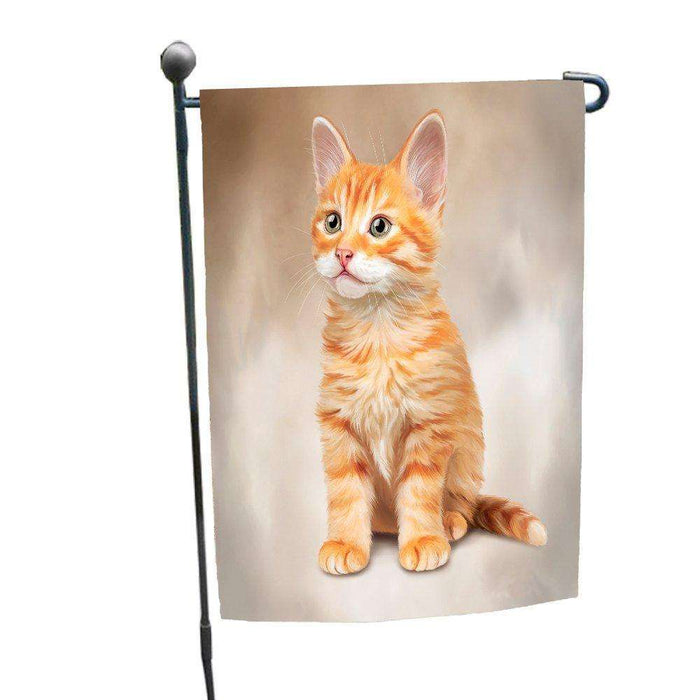 Orange Tabby Cat Garden Flag GF021