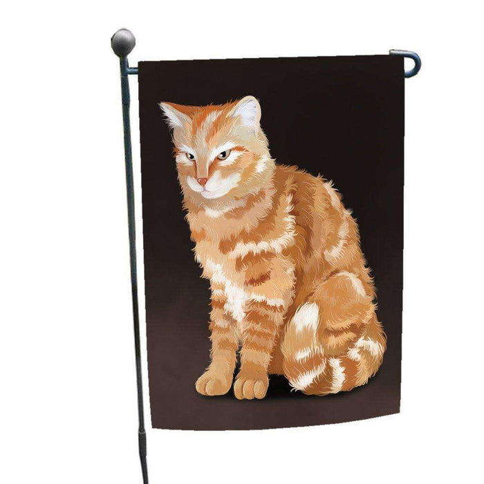 Orange Tabby Cat Garden Flag