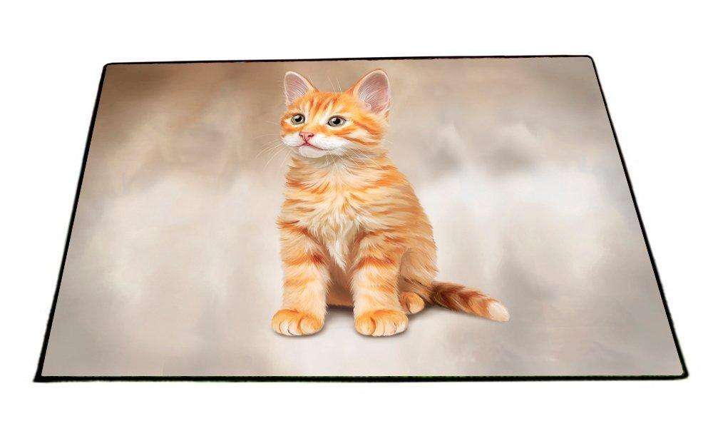 Orange Tabby Cat Indoor/Outdoor Floormat D031
