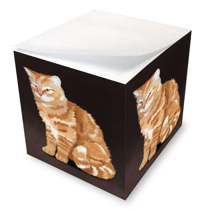 Orange Tabby Cat Note Cube