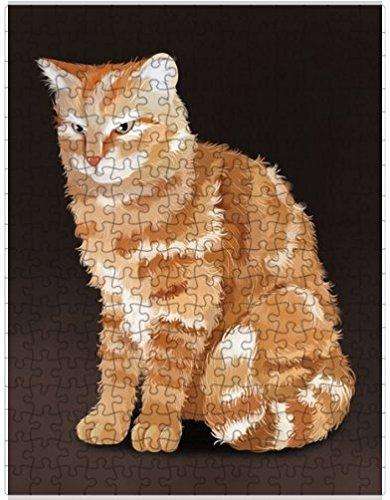 Orange Tabby Cat Puzzle with Photo Tin