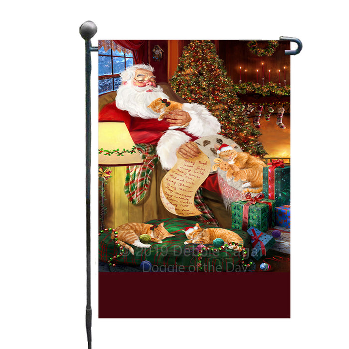 Personalized Persian Cats and Kittens Sleeping with Santa Custom Garden Flags GFLG-DOTD-A62652