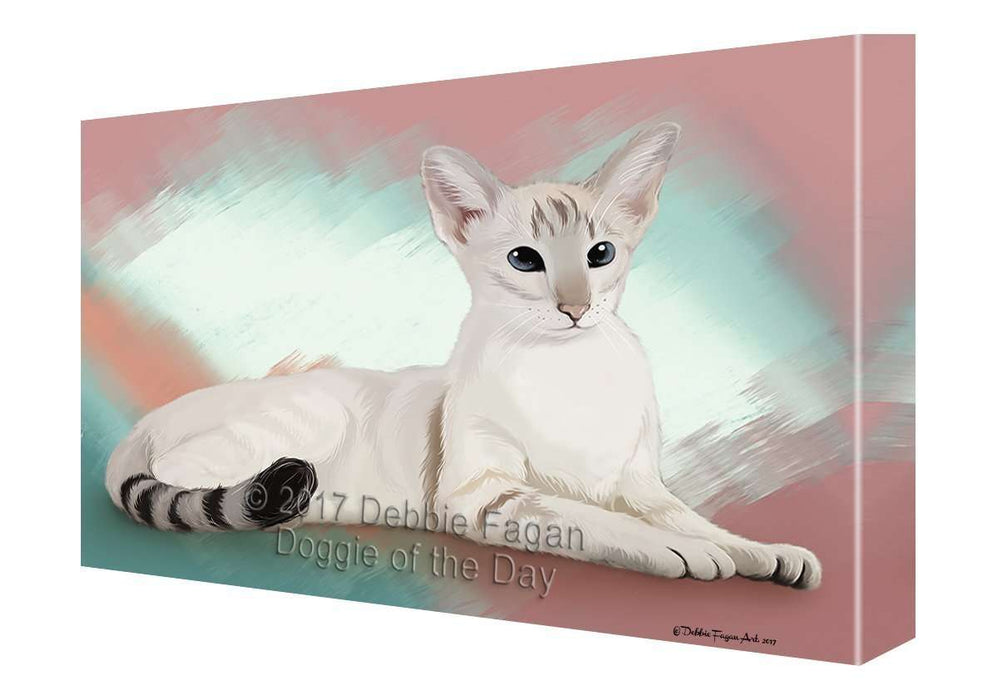 Oriental Blue Point Siamese Cat Canvas Wall Art D009