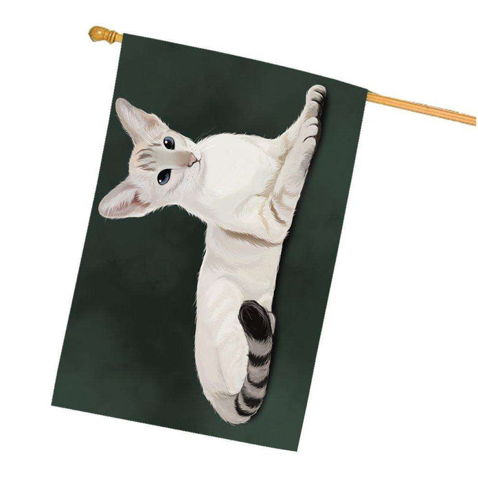 Oriental Blue Point Siamese Cat House Flag