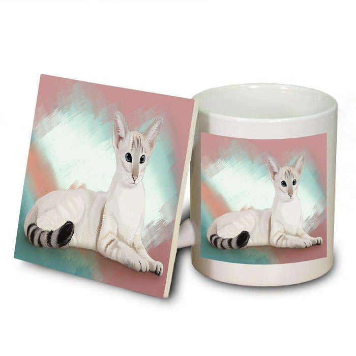 Oriental Blue-Point Siamese Cat Mug and Coaster Set MUC48000