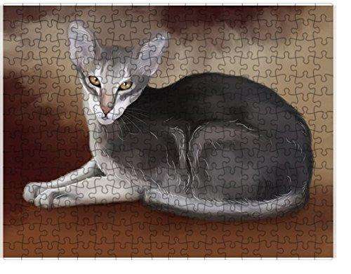 Oriental Blue Point Siamese Cat Puzzle with Photo Tin