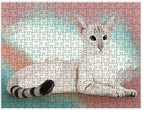 Oriental Blue Point Siamese Cat Puzzle with Photo Tin
