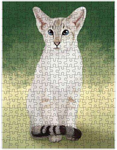 Oriental Blue Point Siamese Cat Puzzle with Photo Tin